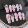 10PCS Sanrio Manicure Hello Kitty Cute Cartoon Resin Hand Carved Nail Three Dimensional Relief Kawaii Girl Nail Decoration Gifts on Sale