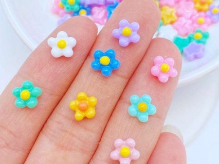 100Pcs New Cute Mini Sun Flower Series Resin Flatback Cabochon Scrapbook Kawaii Embellishments Accessories Online Hot Sale