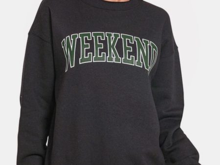 ZENANA WEEKEND ROUND NECK DROPPED SHOULDER SWEATSHIRT For Sale