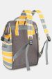 HIMAWARI STRIPED WATERPROOF NYLON BACKPACK BAG WITH SIDE POCKETS For Discount