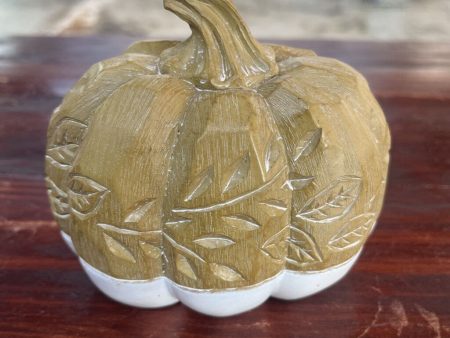 WOODEN CRAVED PUMPKIN Hot on Sale