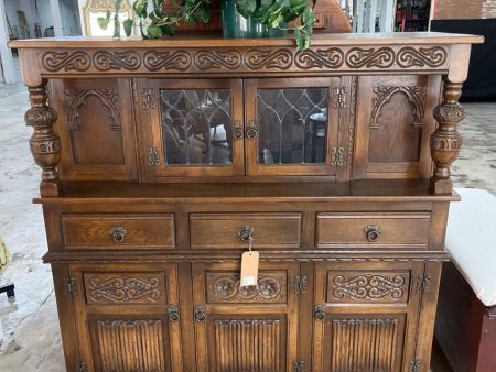 ANTIQUE CREDENZA JACOBEAN CUPBOARD Supply