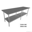 Modular Systems Eco 304 Stainless Steel Table 2100X600X900 6 Legs 2100-6-WB Sale