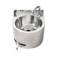 3Monkeez Round Hands Free Knee Operated Stainless Steel Basin - Complete Unit with Tempering Valve Online Hot Sale