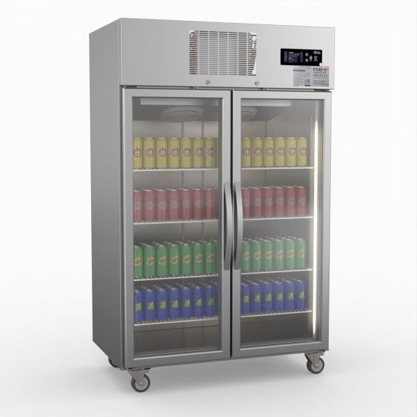 2NDs: Thermaster Double Door Upright Display Fridge SUCG1000-QLD150 Online Sale