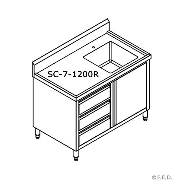 Modular Systems Cabinet With Right Sink SC-7-1200R-H Online Sale