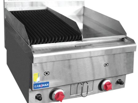 2NDs: Gasmax Benchtop Combo 1 2 Char & 1 2 Griddle JUS-TRGH60-QLD159 For Sale