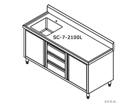 2NDs: Modular System CABINET WITH LEFT SINK - SC-7-2100L-H-VIC699 Online now